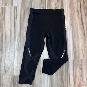 CW-X Womens Endurance Generator Joint Compression Cropped Tight Sz L Black 17.5”